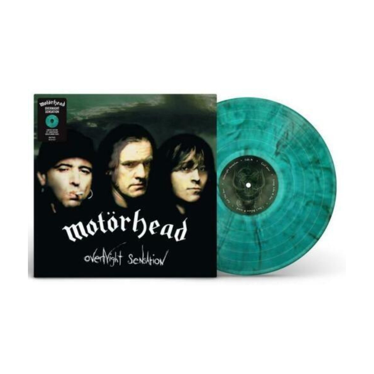 Motorhead - Overnight Sensation (Green Smoke Splatter Vinyl) — vinyl LP album cover