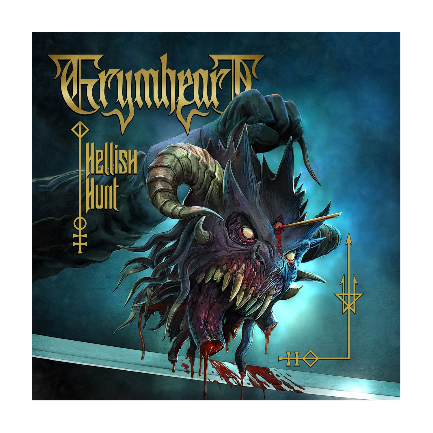 Grymheart - Hellish Hunt (CD) — CD album cover