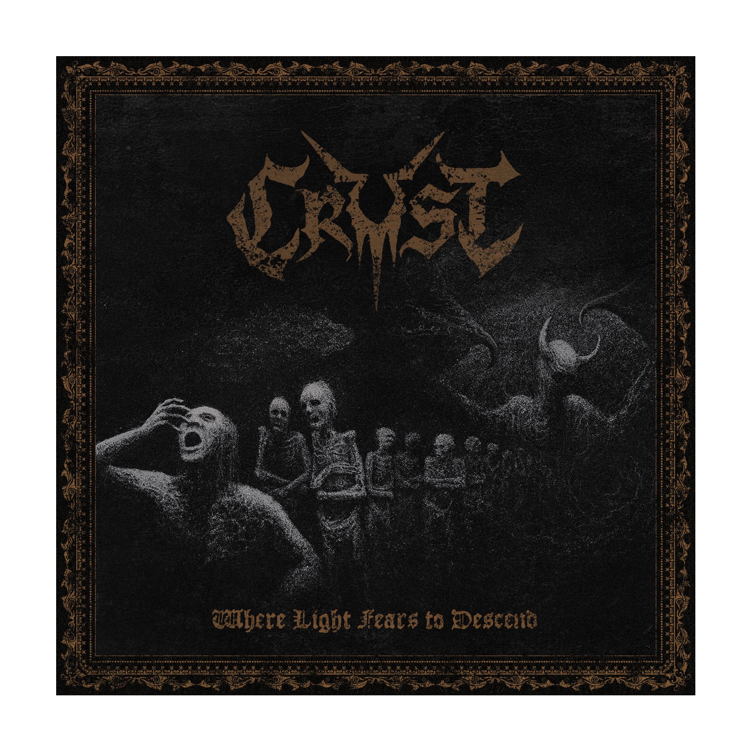 Crust - Where Light Fears to Descend (CD) — CD album cover