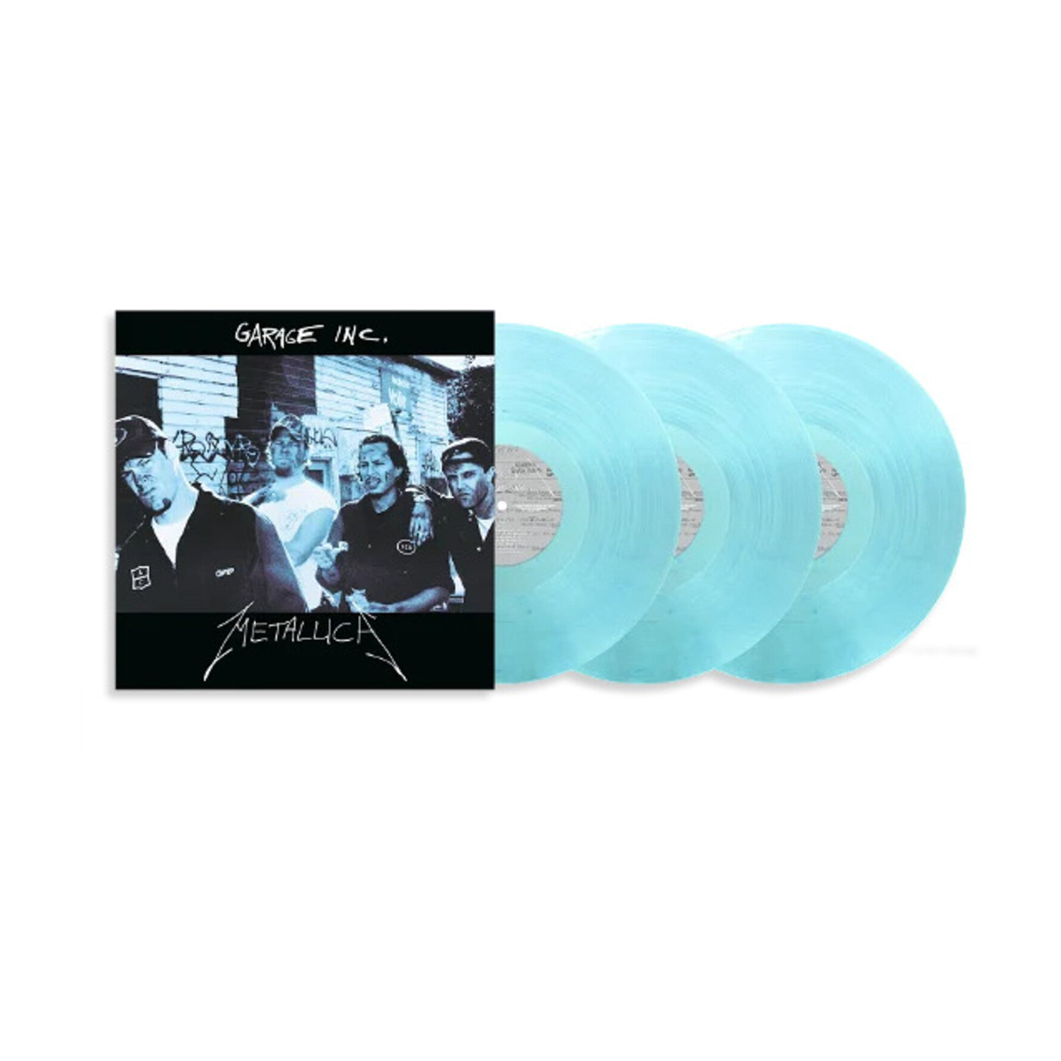 Metallica - Garage Inc - 'Fade To Blue' Colored Vinyl 3xLP (Blue Vinyl) — vinyl LP album cover