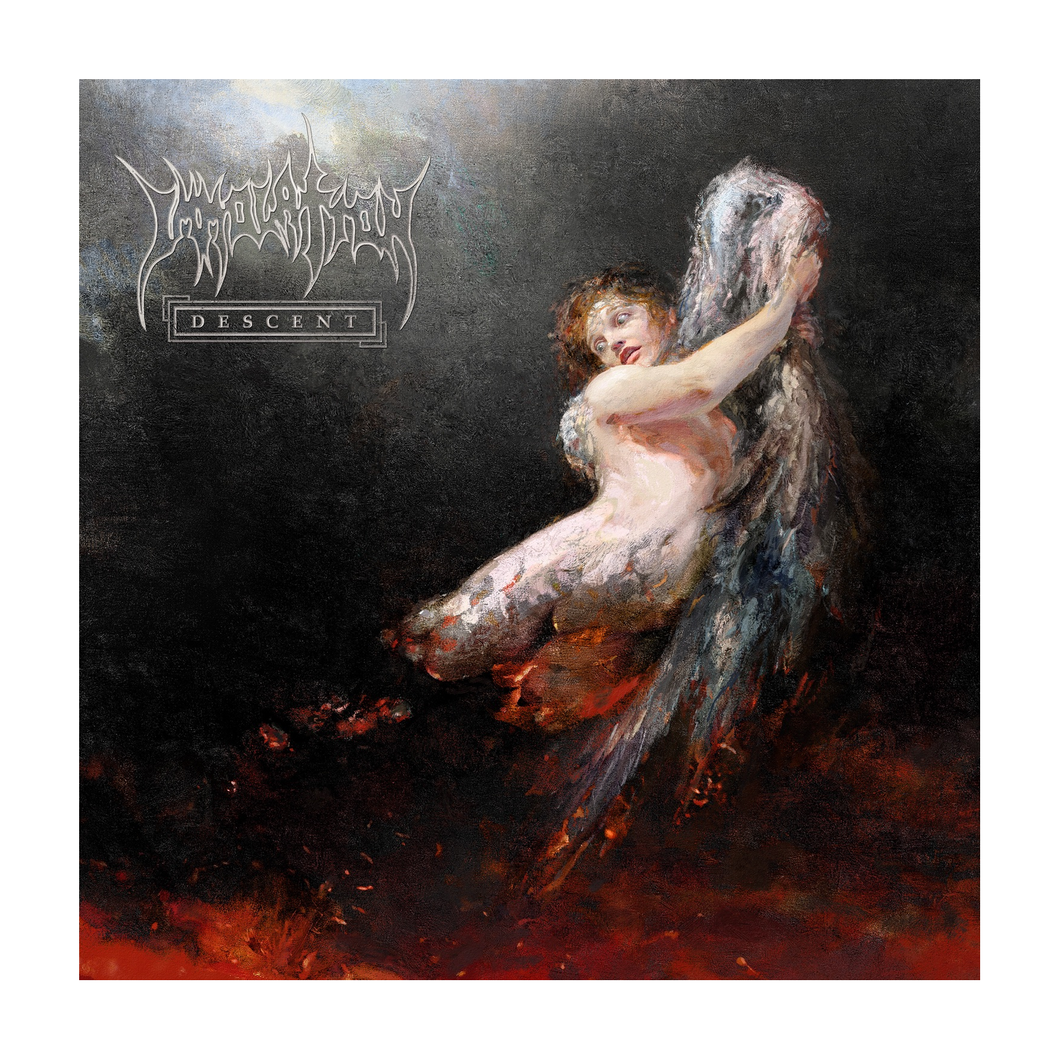 Immolation - Descent (Red Vinyl) — vinyl LP album cover