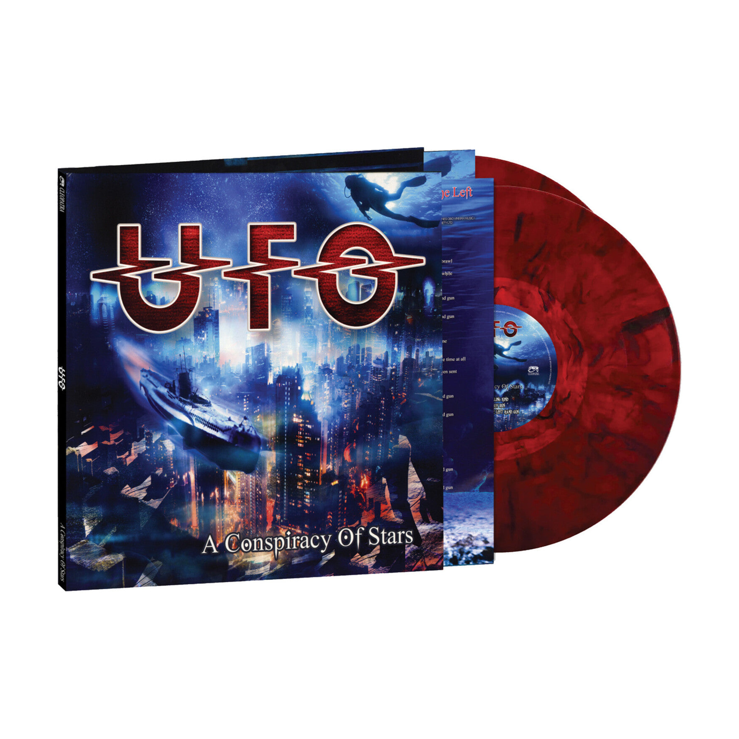 UFO - A Conspiracy Of Stars (Black Red Marble Vinyl) — vinyl LP album cover