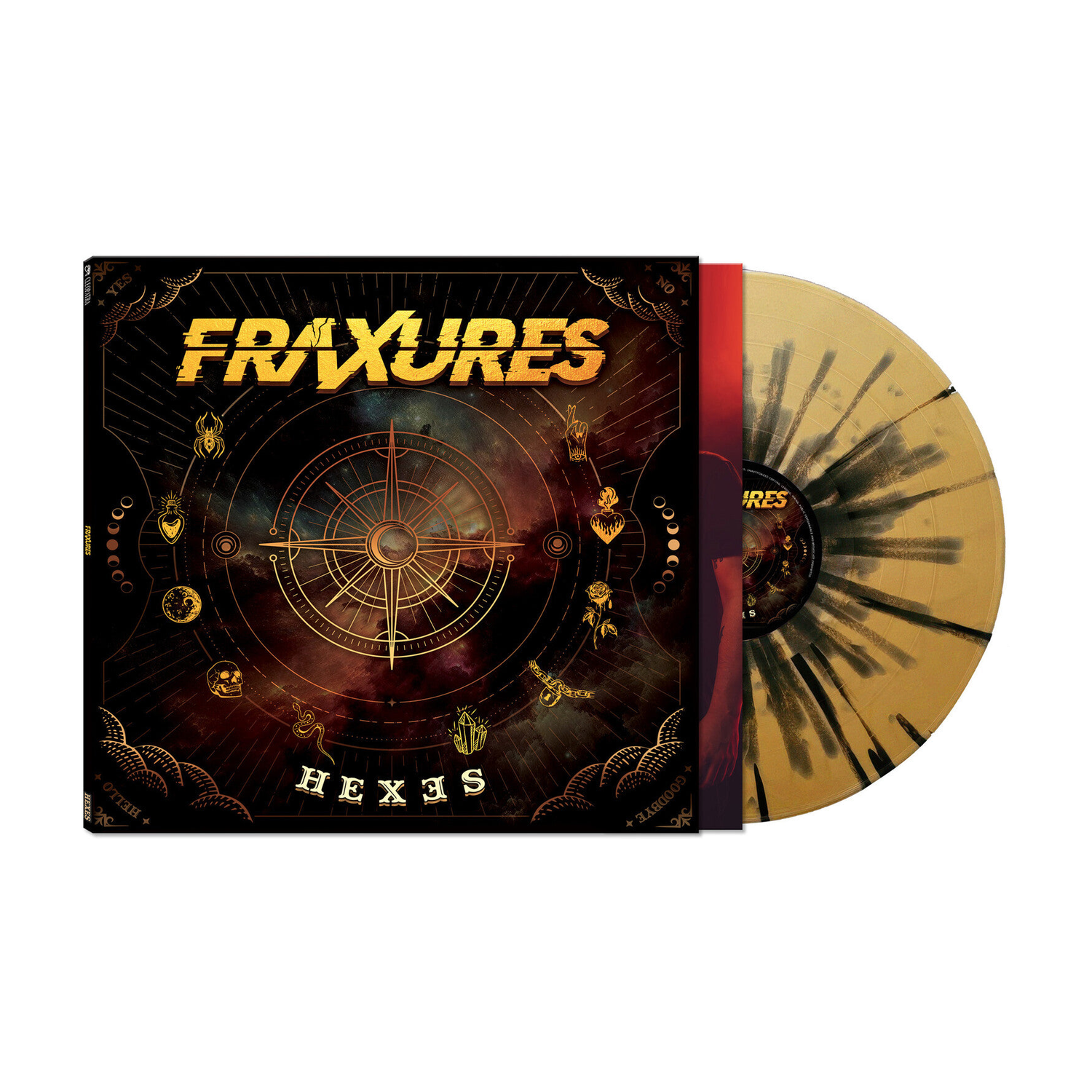 Fraxures - Hexes (Black Gold Splatter Vinyl)