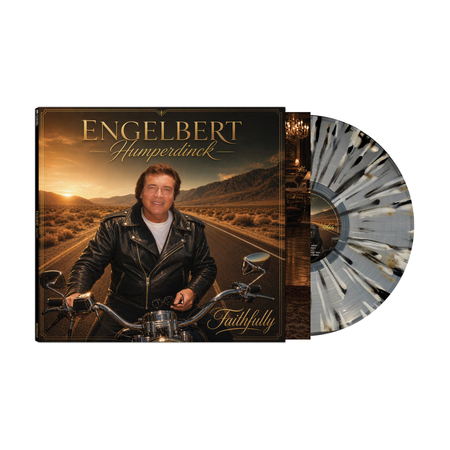 Engelbert Humperdinck - Faithfully (Clear Black Gold White Splatter Vinyl) — vinyl LP album cover
