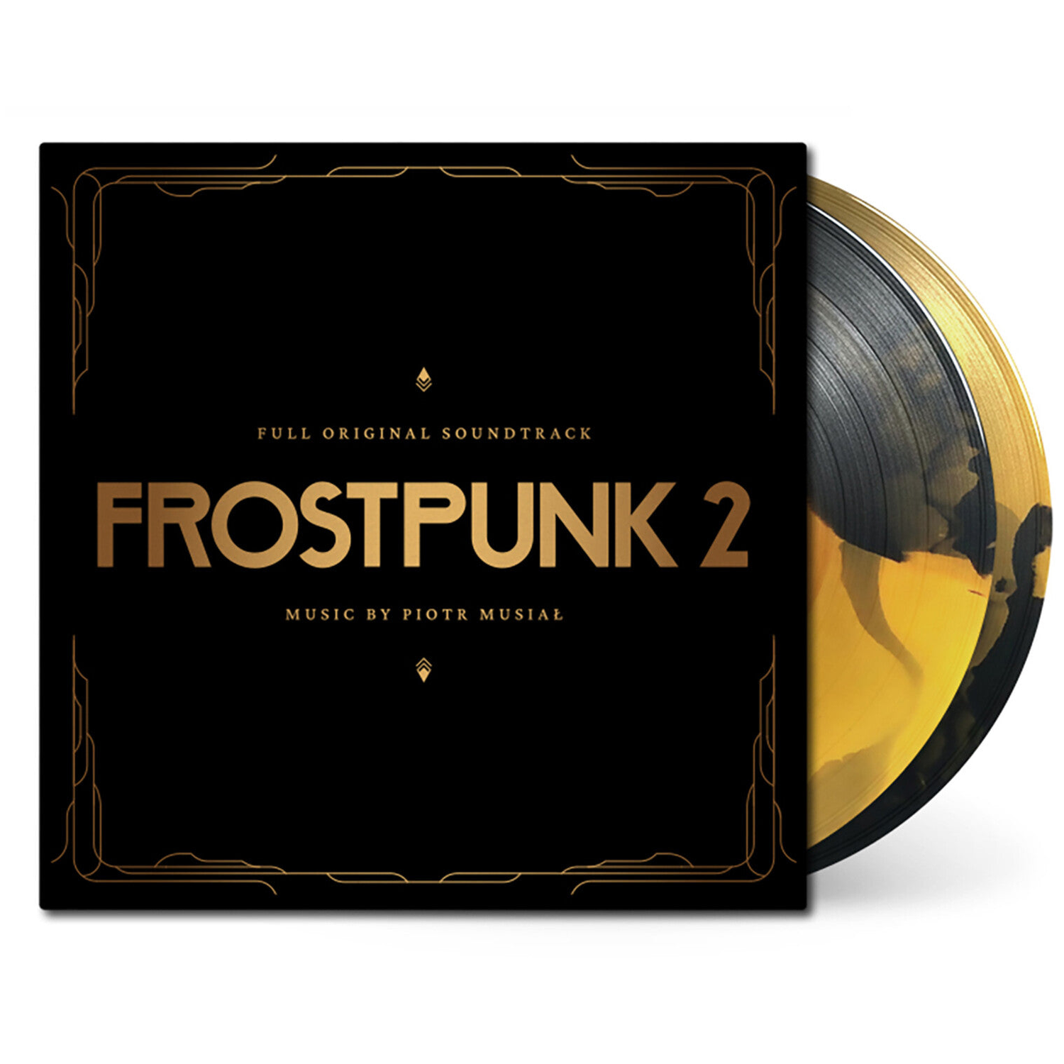 Piotr Musial - Frostpunk 2 (Original Soundtrack) 2xLP (Gold Black Vinyl) — vinyl LP album cover