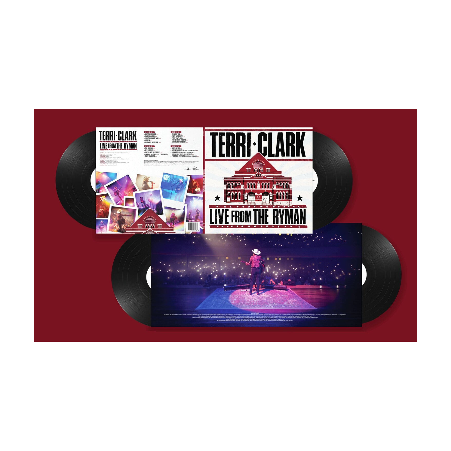 Terri Clark: Live From the Ryman 2xLP — vinyl LP album cover