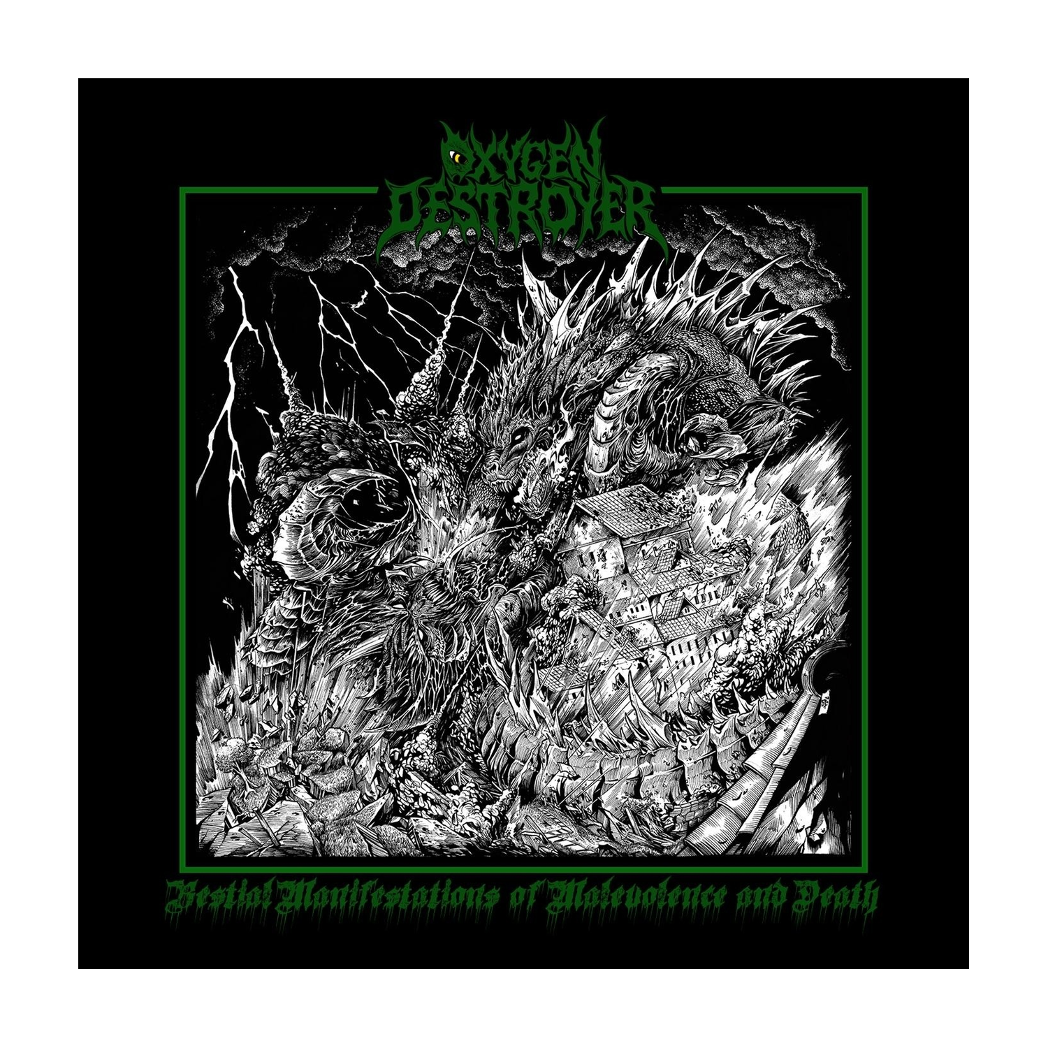Oxygen Destroyer - Bestial Manifestations of Malevolence and Death (CD) — CD album cover