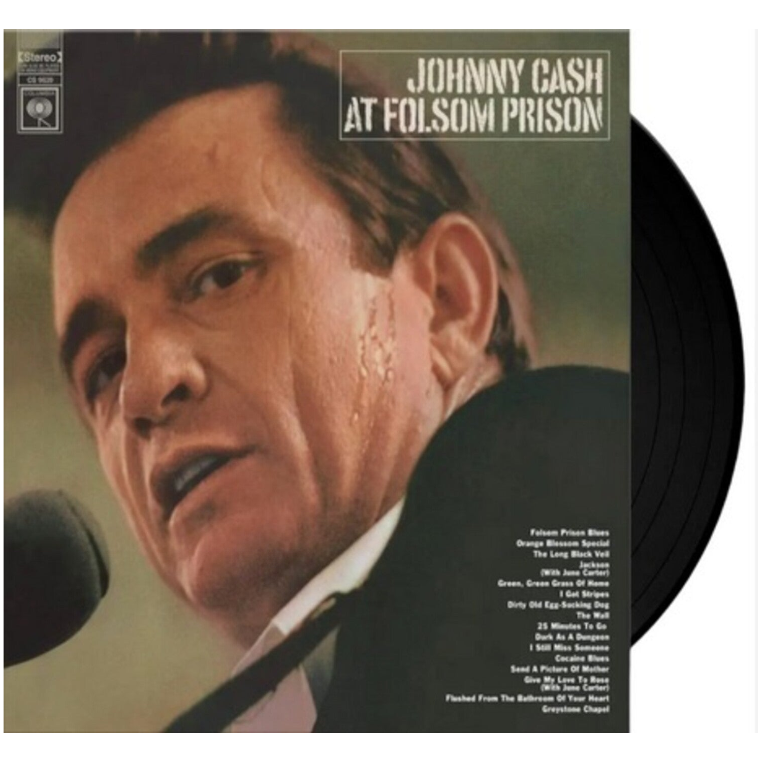 Johnny Cash - At Folsom Prison (Reissue) — vinyl LP album cover