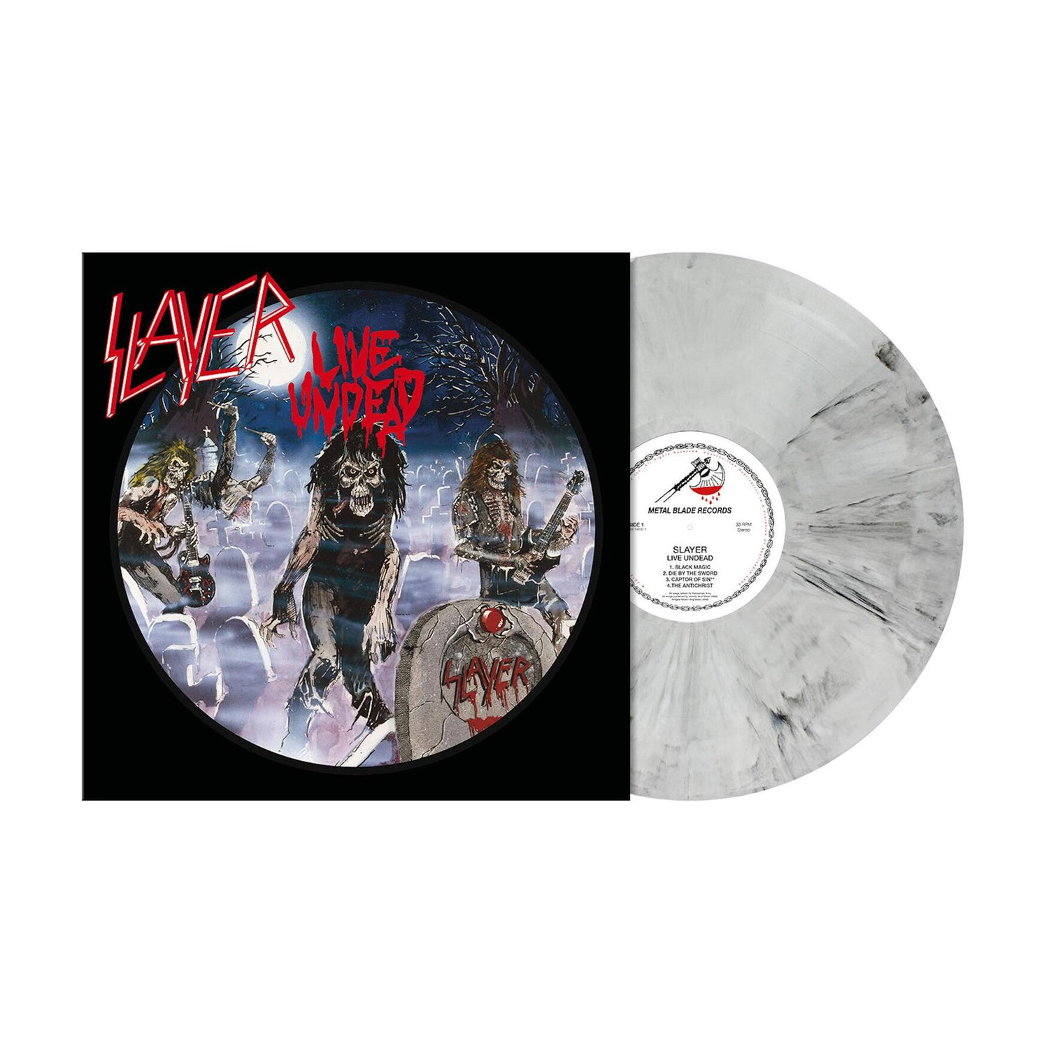 Slayer - Live Undead (Gray Black Vinyl) — vinyl LP album cover