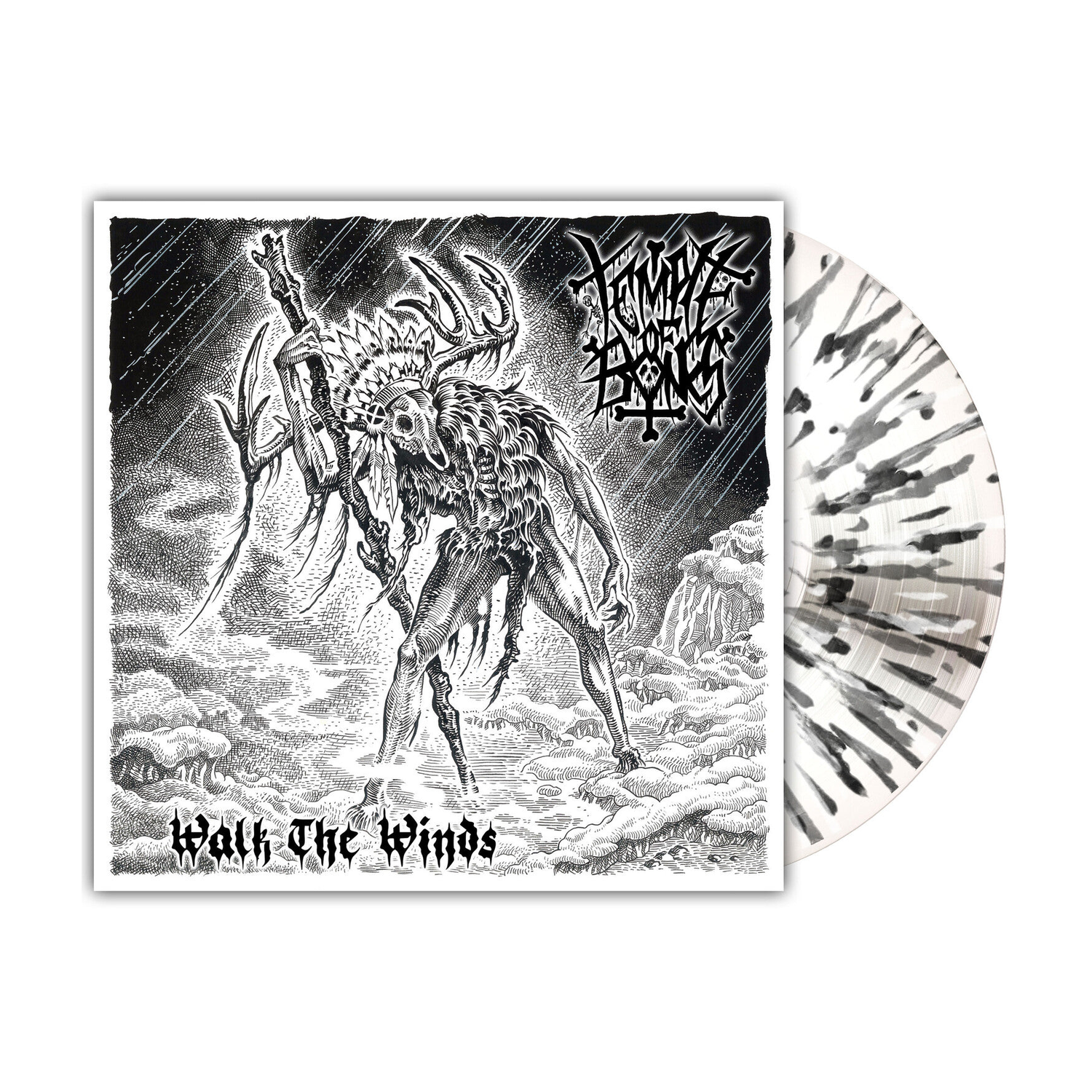 Temple of Bones - Walk The Winds (Clear White Splatter Vinyl) — vinyl LP album cover