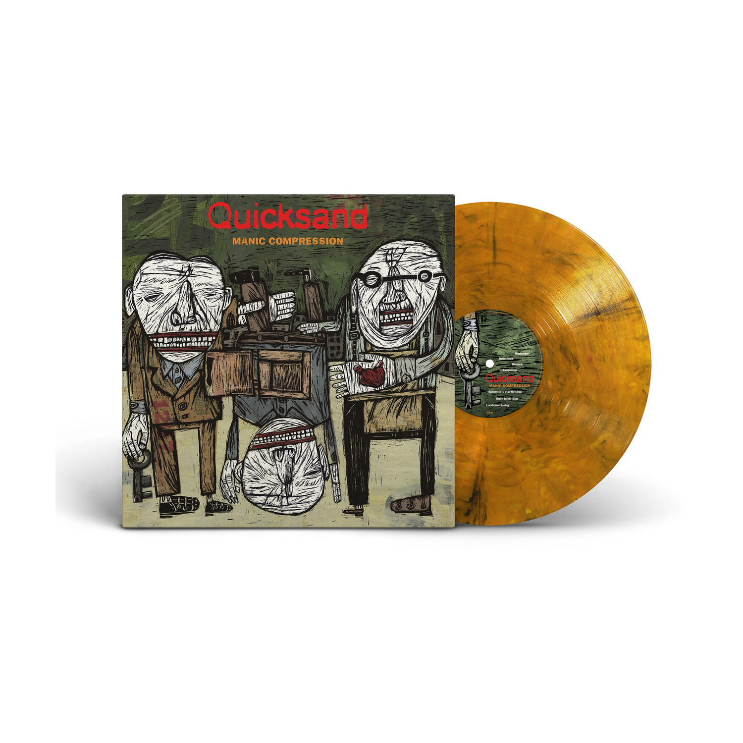 Quicksand - Manic Compression (Orange Vinyl) — vinyl LP album cover