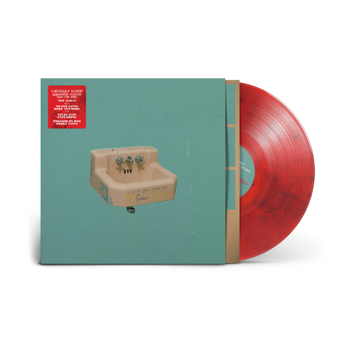 Carissa's Wierd - Somewhere Further Than Far Away (Red Vinyl) — vinyl LP album cover