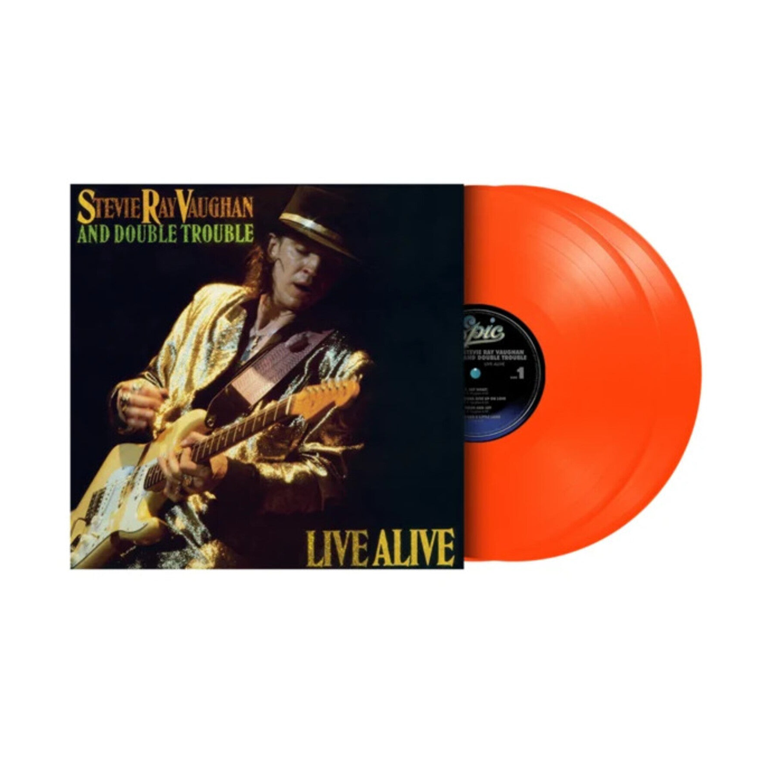 Stevie Ray Vaughan - Live Alive - Limited Gatefold 180 2xLP (Orange Vinyl) — vinyl LP album cover