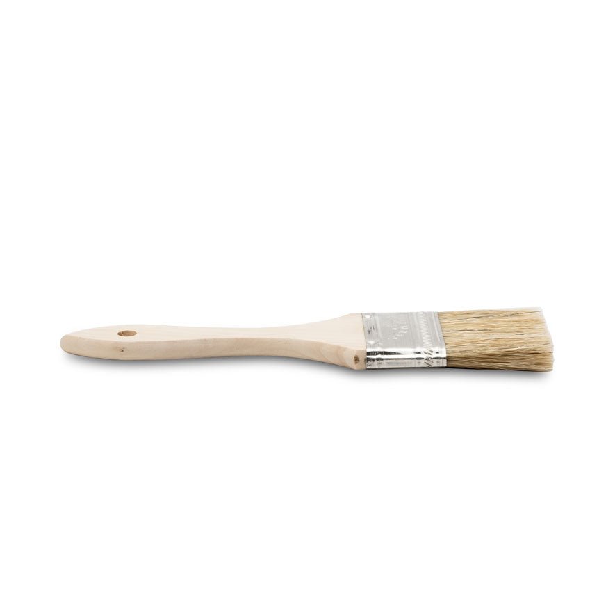 2" Wide Flat Brush with Natural Bristles and Wooden Handle - Corkys Coffee