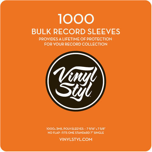 Vinyl Styl® VS-P-010 7 Inch Outer Record Sleeves - Open Top - 1000 Count