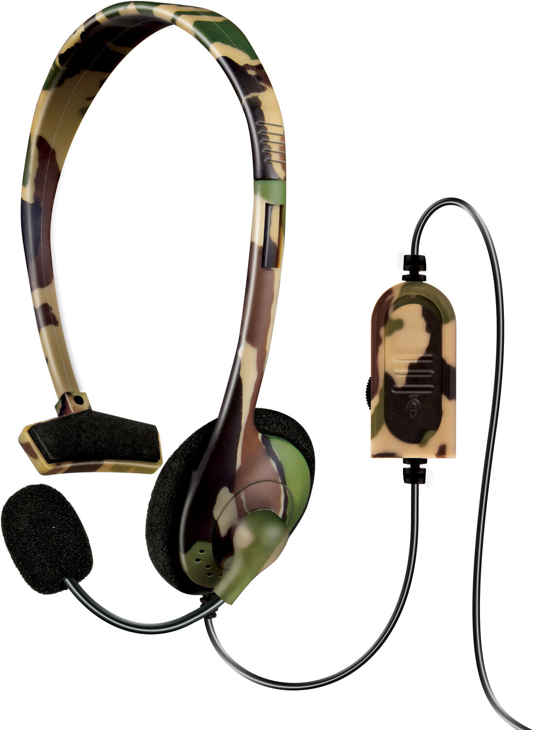 PlayStation 4 Accessory: Wired Headset - DreamGear Broadcaster with Boom Mic - Camo: Compatible with