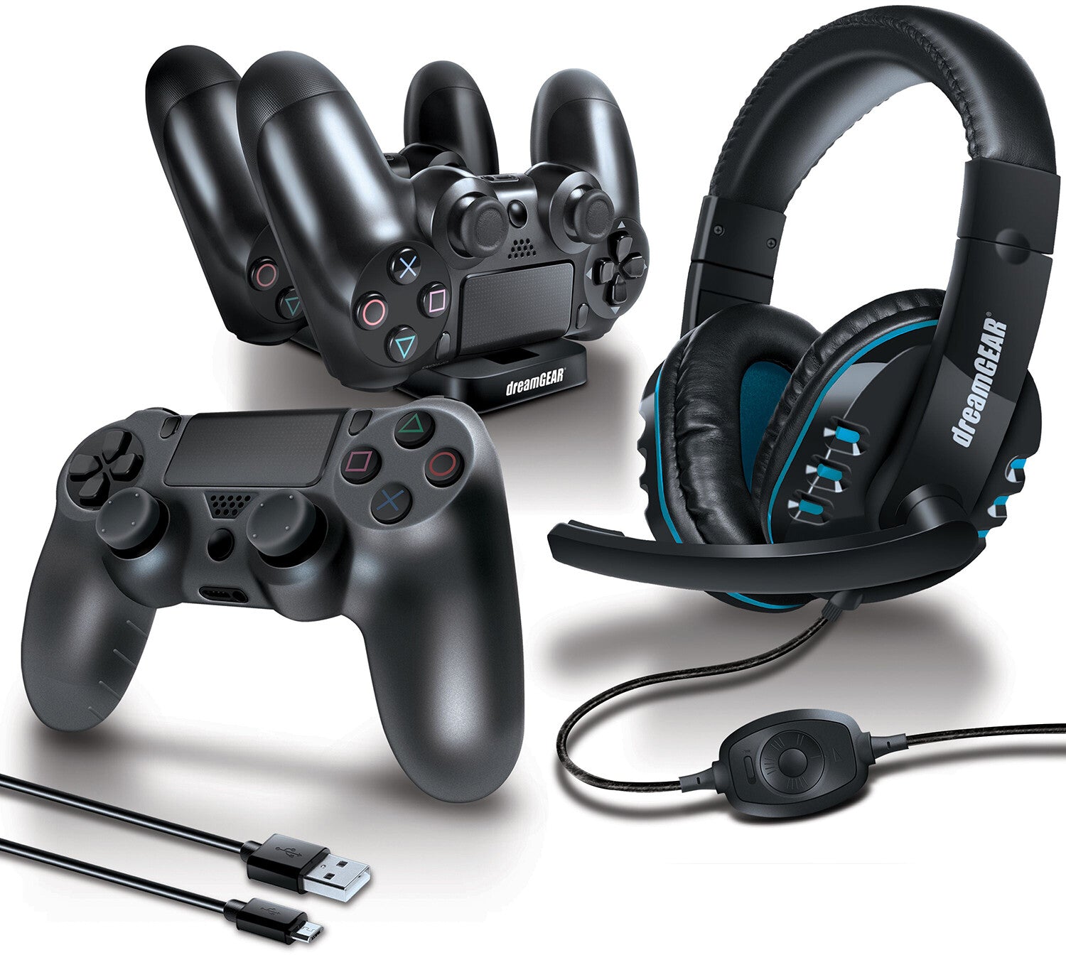 PlayStation 4 Accessory: DreamGear Advanced Game Accessory Kit - : Compatible with