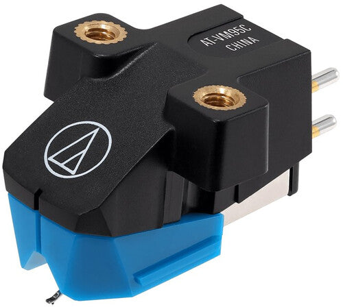 Audio Technica at-Vm95C Crtrdg Mvg Mgnt Blu Blk - Audio Technica AT-VM95C Dual Moving Magnet Cartridge with Conical Stylus (Black/Blue)