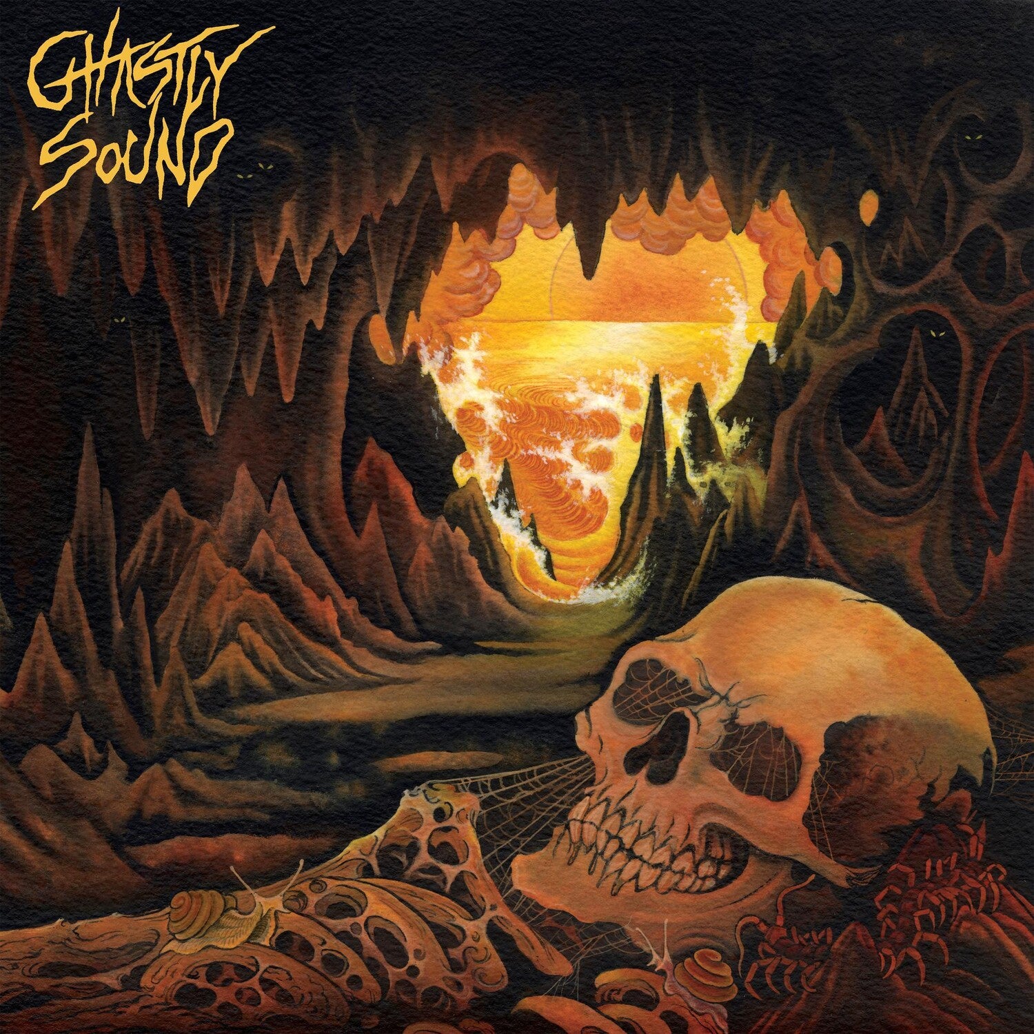 Ghastly Sound - Have A Nice Day - Yellow/Bronze Swirl w/ Black Splatter (Yellow Vinyl)