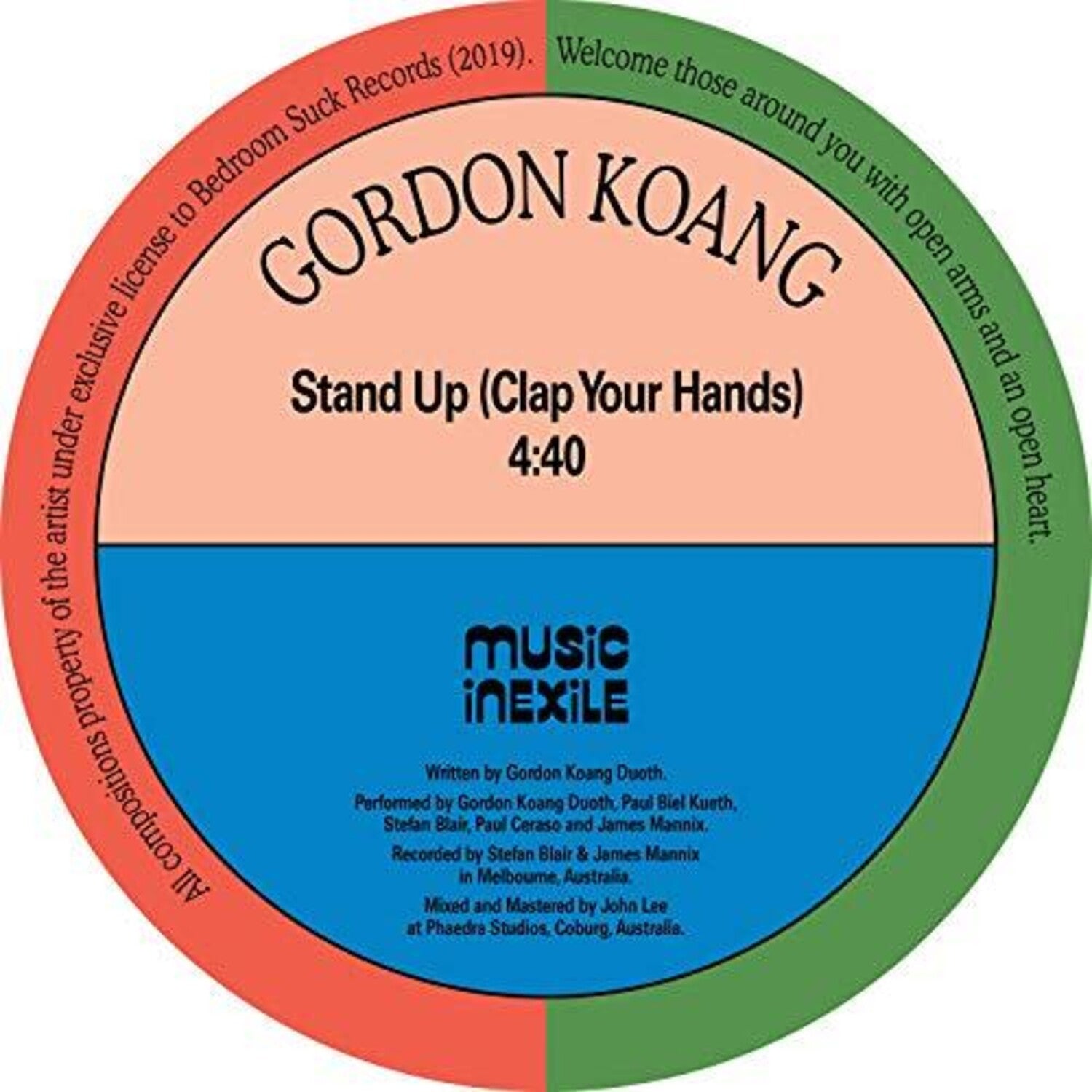 Gordon Koang - Stand Up (Clap Your Hands) / Asylum Seeker (Limited Edition)