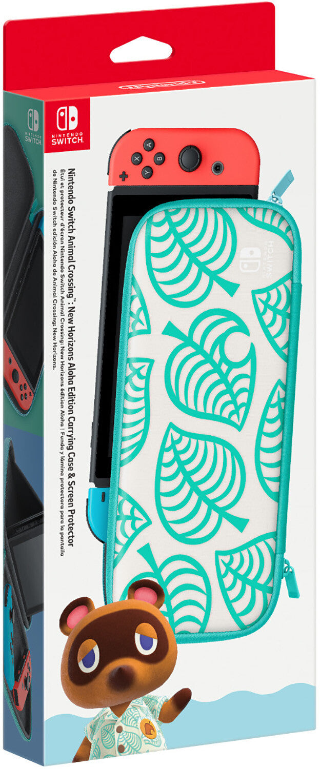 Switch Accessory: Case - Nintendo Animal Crossing: New Horizons Aloha Edition Carrying Case & Screen Protector