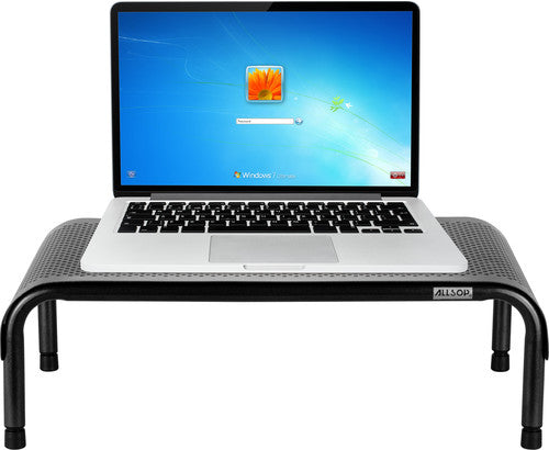 Allsop 31630 Metal Art Ergo 3 Adjustable Height Monitor Stand Steel 15 Inch Platfrm