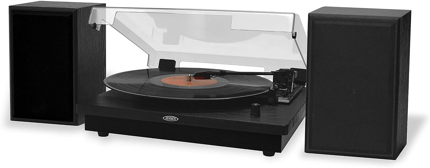 Jensen JTA-315 Dual Bluetooth Turntable (33/45/78 RPM) - 20 Watts
