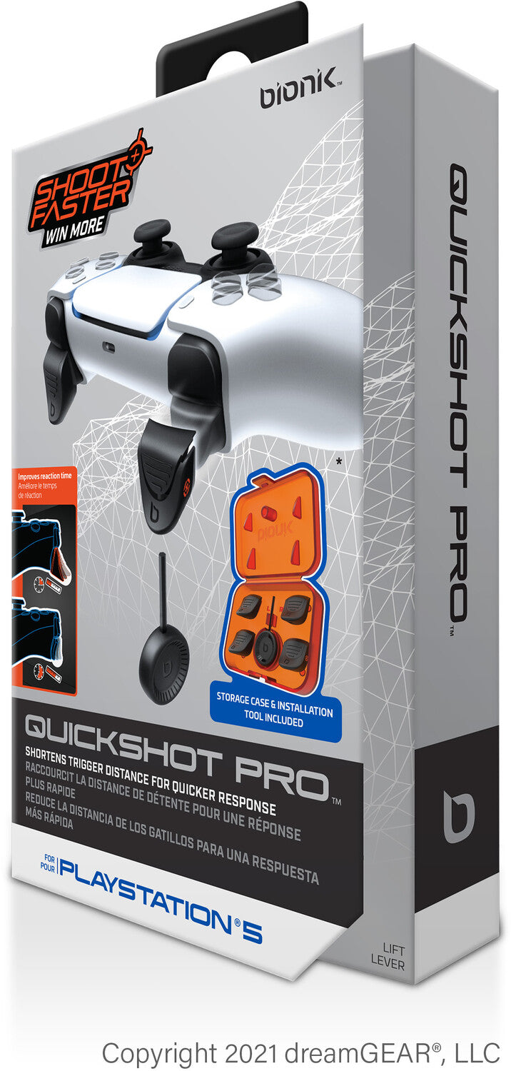 PlayStation 5 Accessory: BIONIK QuickShot PRO Trigger Stops
