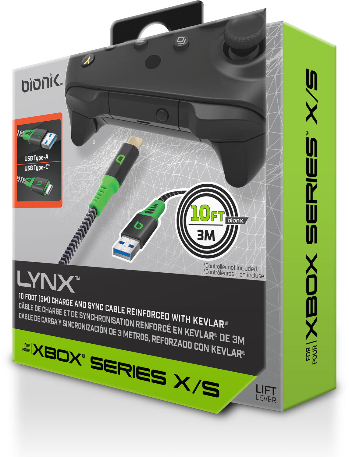 Xbox Accessory: Power - BIONIK USB - C Charge Cable - 6 feet