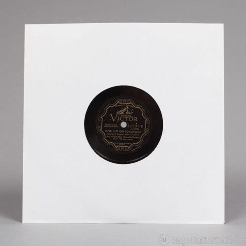 Bags Unlimited S10W - 10 Inch 78 RPM Paper Record Sleeves - 50 Count