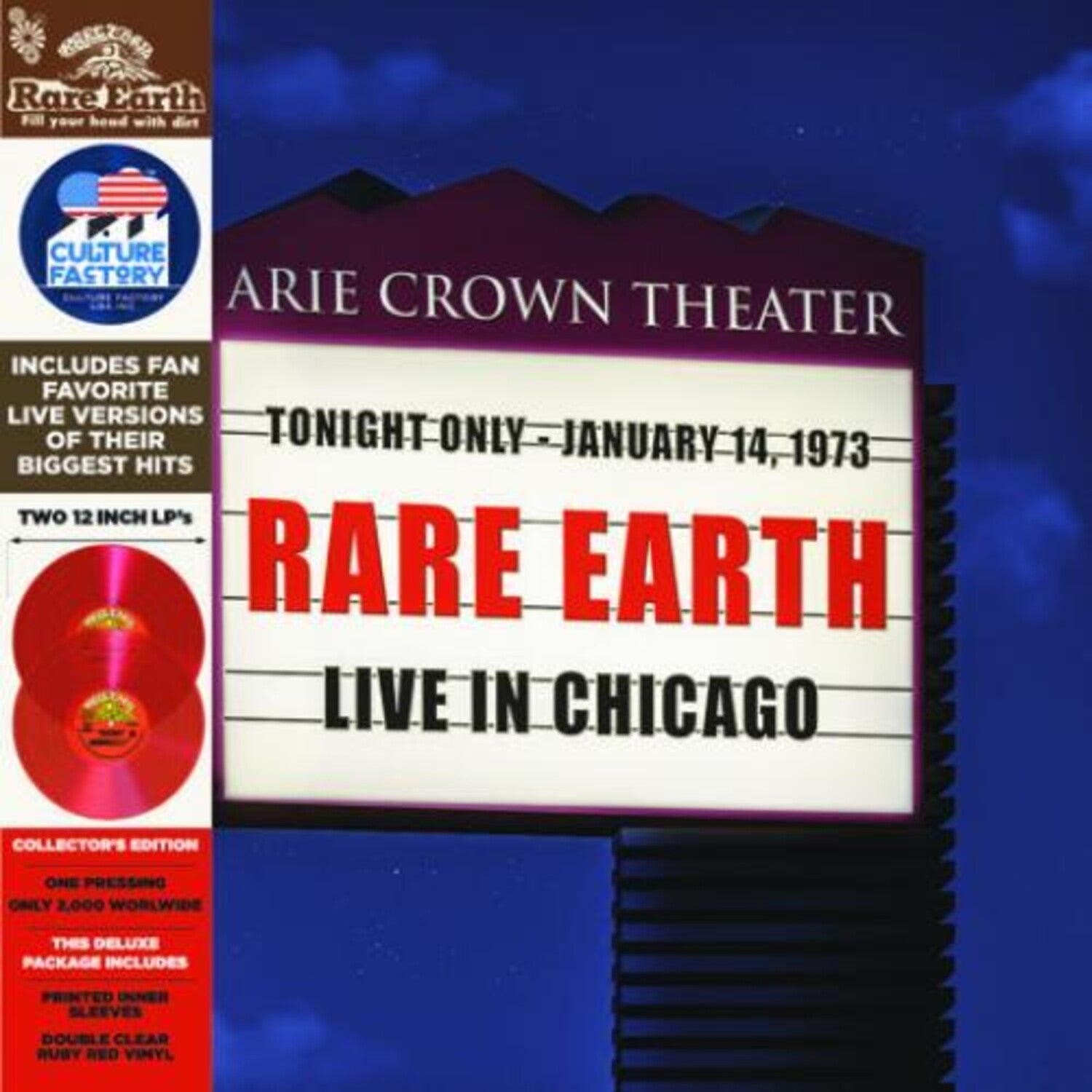 Rare Earth - Live In Chicago - Red Translucent 2xLP (Red Vinyl)