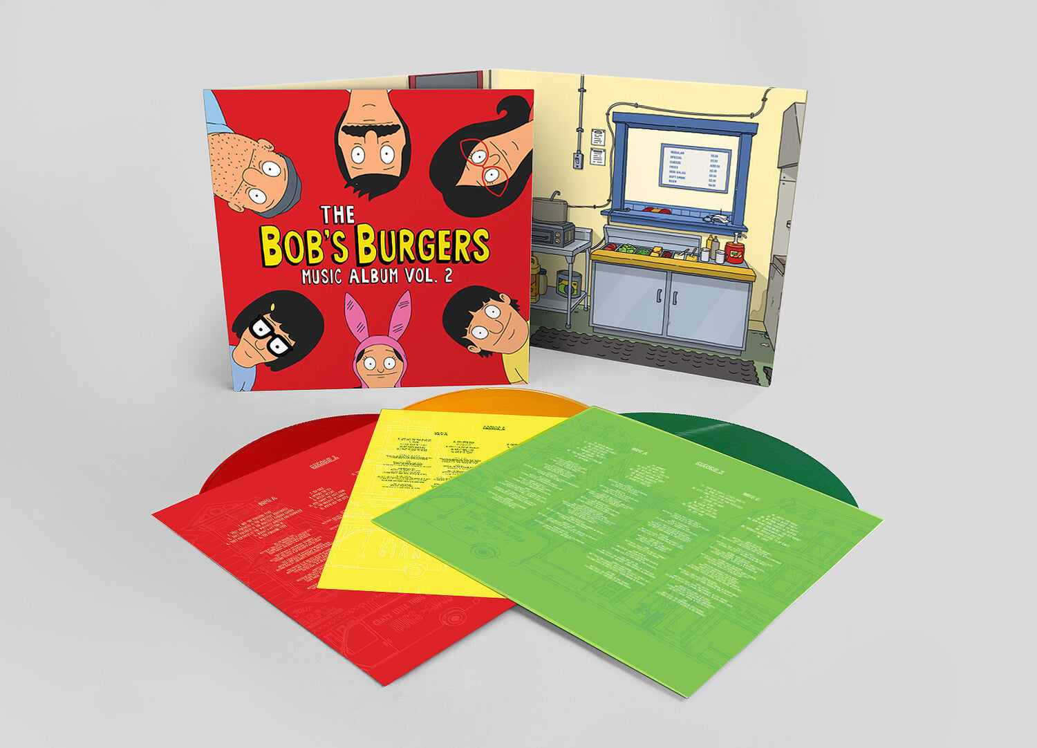 Bob's Burgers - The Bob's Burgers Music Album Vol. 2 3xLP (Red Vinyl)