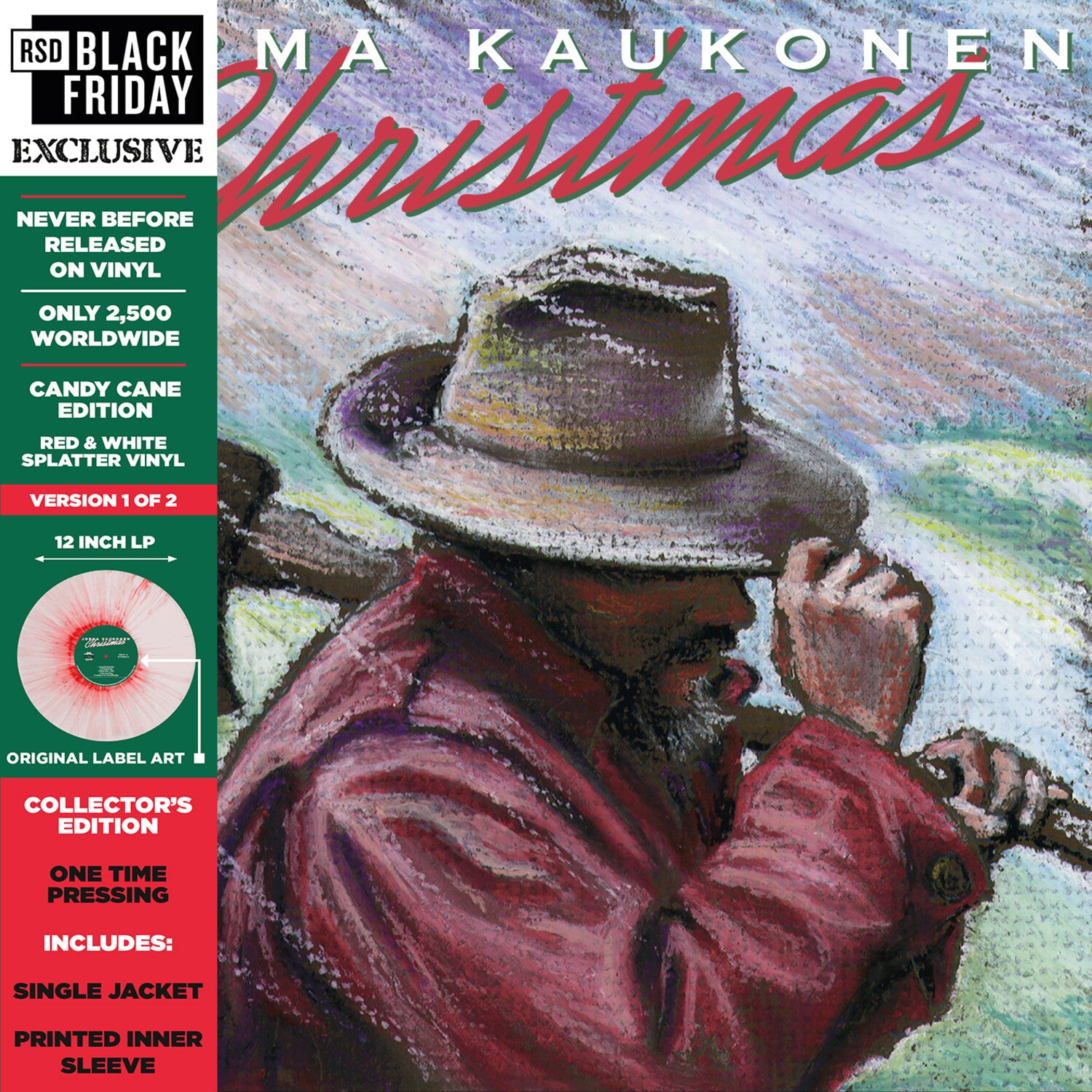 Jorma Kaukonen - Christmas Candy Cane Edition (2 Of 2 V.) (Red Vinyl)