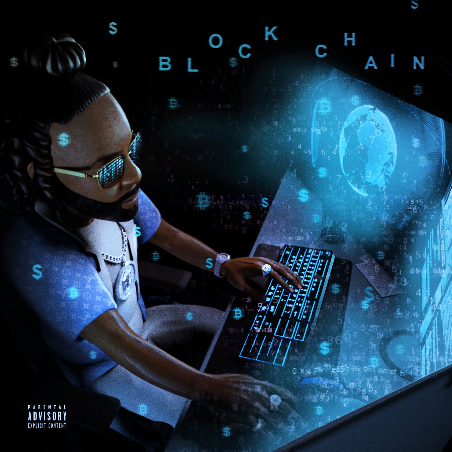 Money Man - Blockchain (Blue Seaglass Wave) (Blue Vinyl)