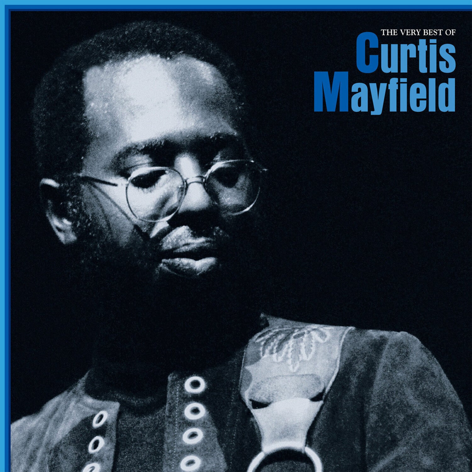 Curtis Mayfield - The Very Best Of Curtis Mayfield (Blue Vinyl) — vinyl LP album cover