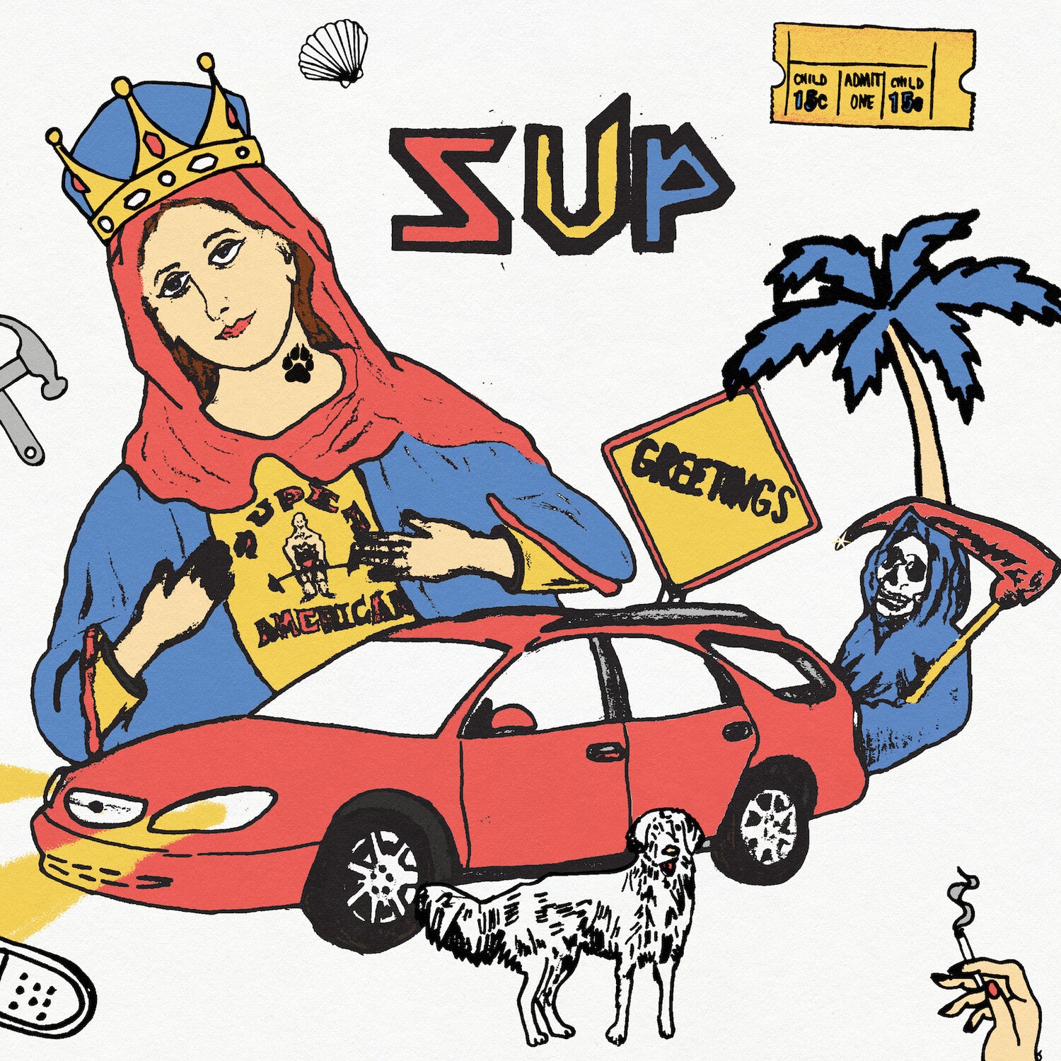 Super American - SUP - Half Red / Half Blue (Red Vinyl)