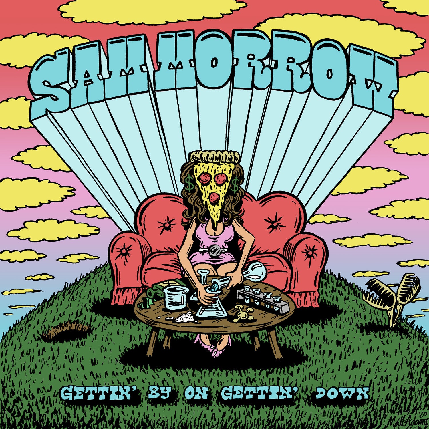 Sam Morrow - Gettin' By On Gettin' Down - Green In Yellow (Green Vinyl)