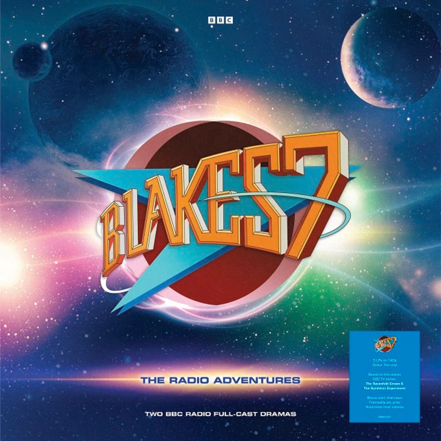 Blakes 7 - Radio Adventures - 's Pressed on 140-Gram Red, Blue & Orange Colored Vinyl 3xLP