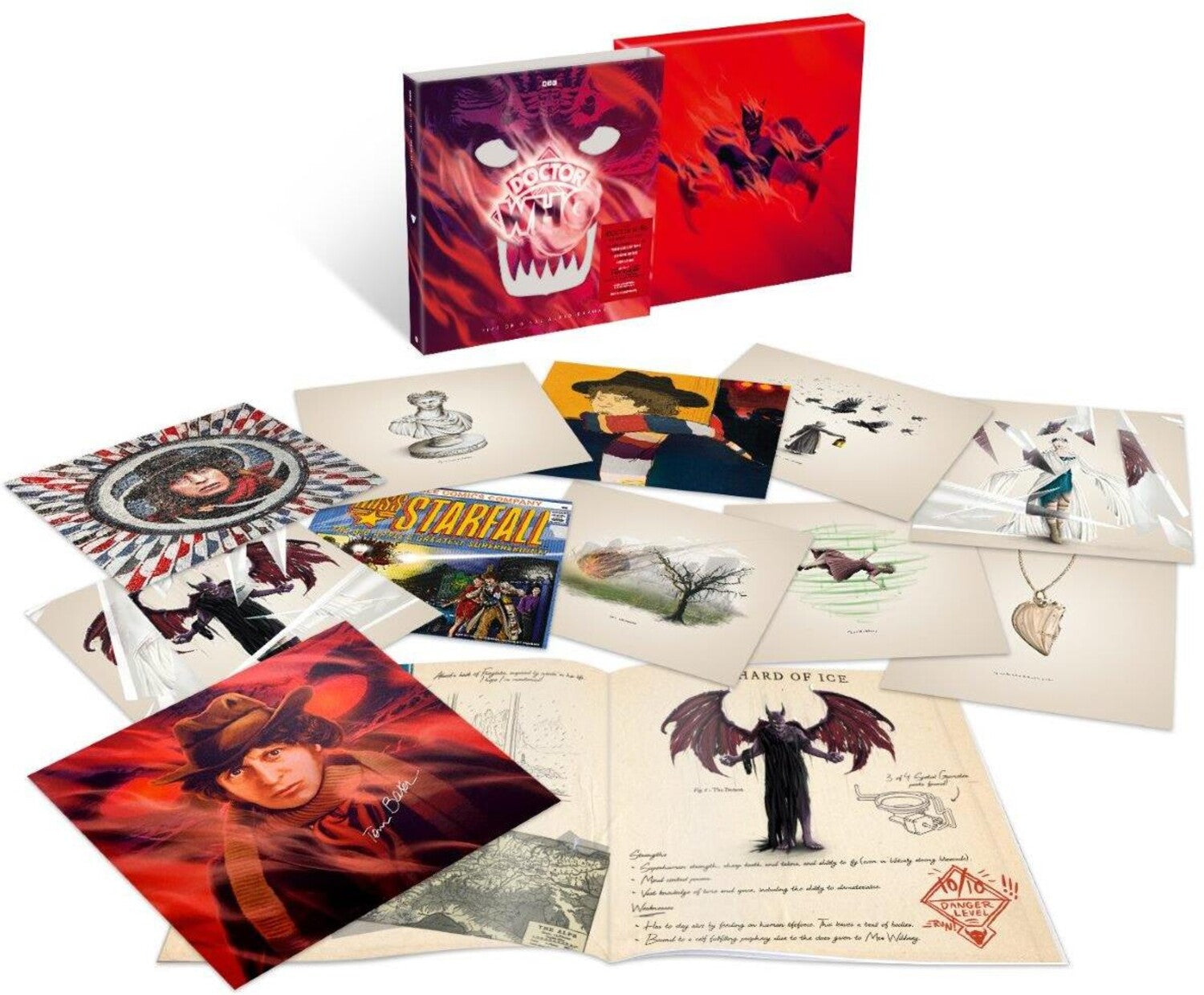 Doctor Who - Demon Quest - Limited Boxset Includes Signed Tom Baker Print & 's on Red & Black 140 10xLP (Red Vinyl)