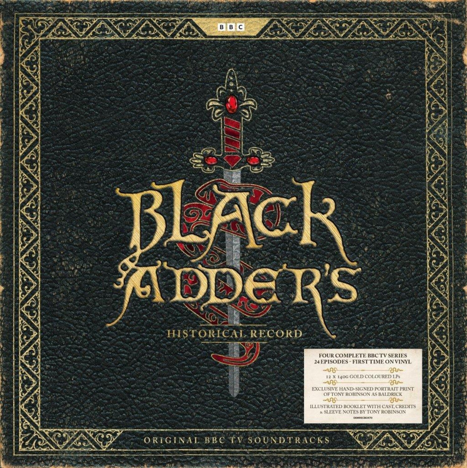 Blackadder's Historical Record: 40th Anniversary - Limited Boxset Includes Signed Tony Robinson Print & 's on Gold Colored 140 12xLP (Gold Vinyl)