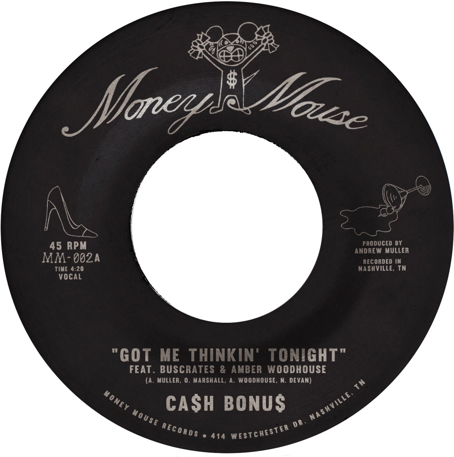 Ca$H Bonus - Got Me Thinkin' Tonight / Joy & Pain - Metallic Silver (Silver Vinyl)