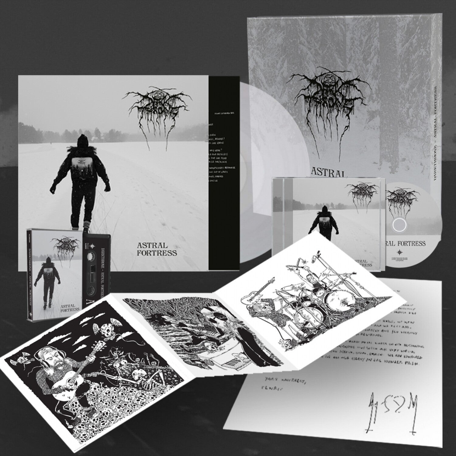Darkthrone - Astral Fortress - Peaceville Store Exclusive Deluxe Edition, 140gm Clear Vinyl/CD/Cassette/A4 Letter/Art Prints 3xLP (Deluxe)