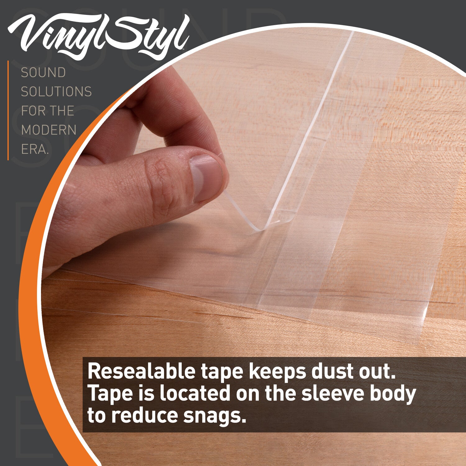 Vinyl Styl® VS-P-013 12 Inch Outer Record Sleeves - Resealable - 500 Count Bulk