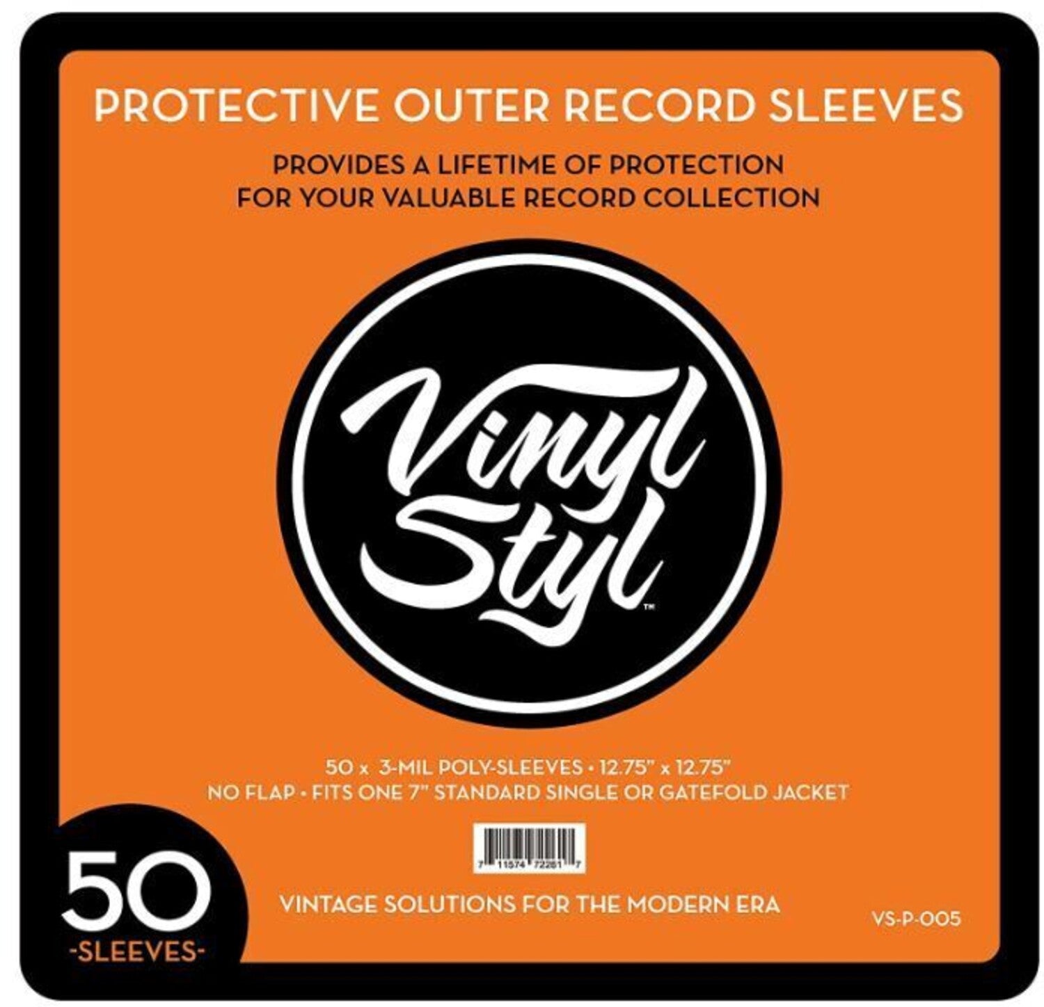 Vinyl Styl® VS-P-014 12 Inch Vinyl Record Outer Sleeve Polyethylene - 50 Count