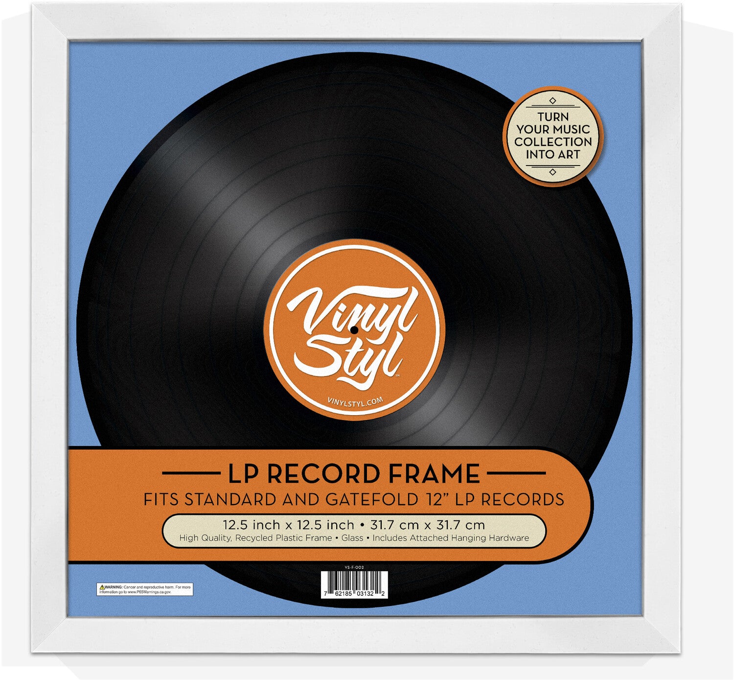Vinyl Styl® VS-F-02 12 Inch Vinyl Record Display Frame - Wall Hanging