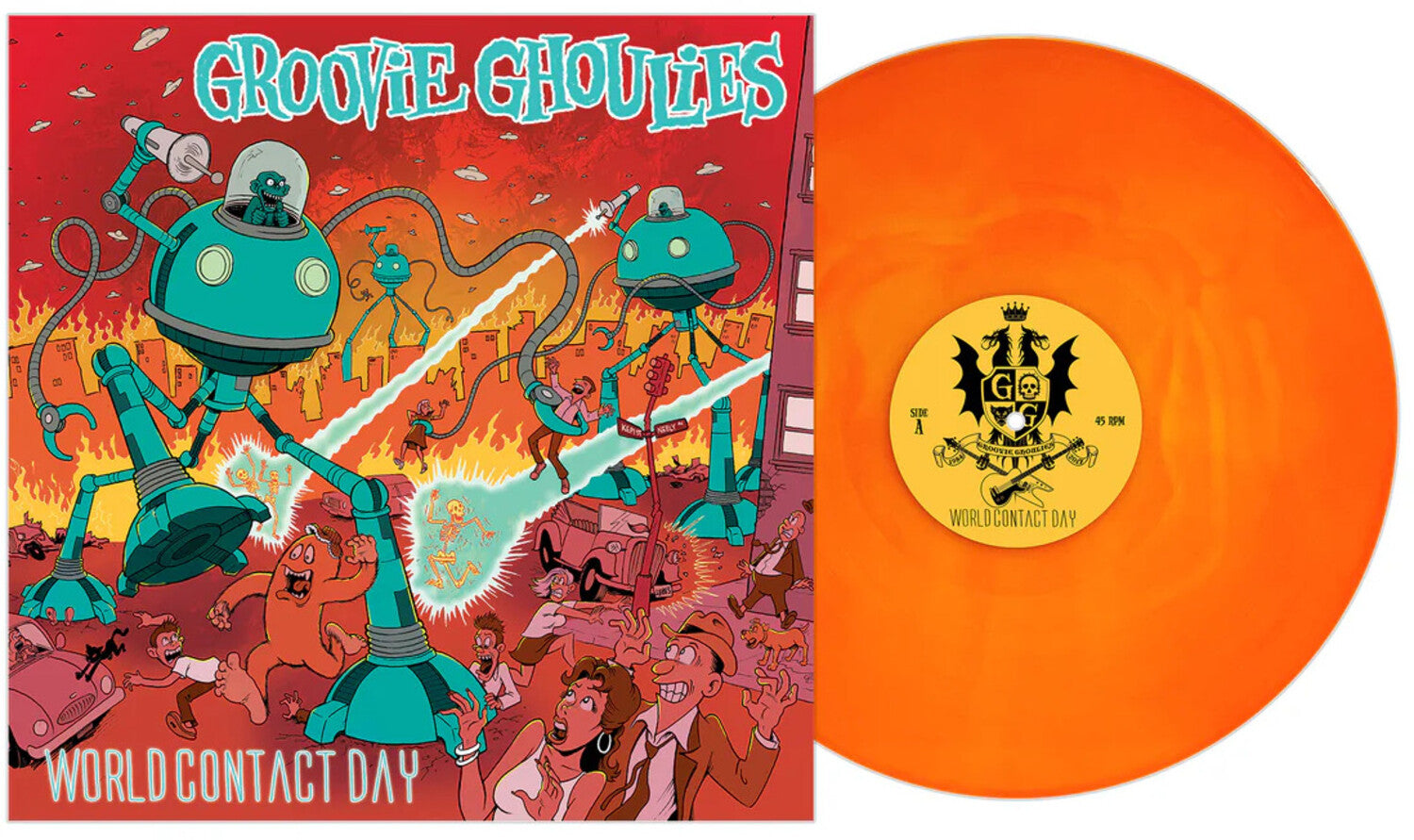 Groovie Ghoulies - World Contact Day (Orange Vinyl)