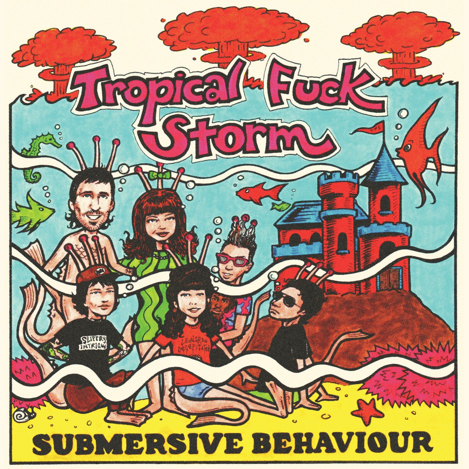 Tropical Fuck Storm - Submersive Behaviour - Clear/aqua Blue Smoke (Clear Vinyl)