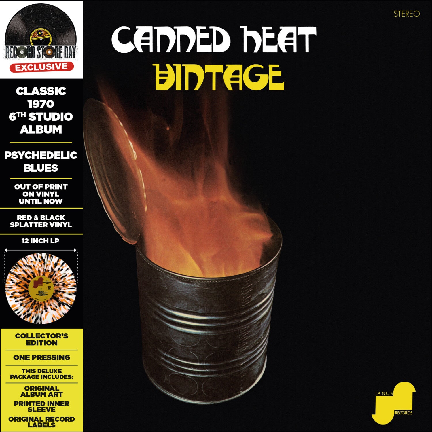 Canned Heat - Vintage - Red/Black Splatter (Red Vinyl)