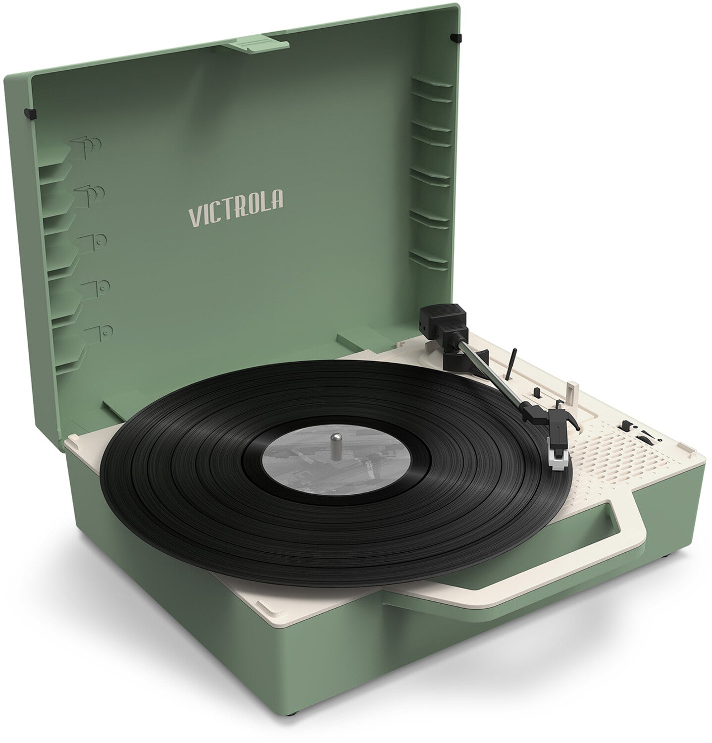 Victrola VSC-725SB-BAS Re-Spin Sustainable Suitcase Record Player - Basil