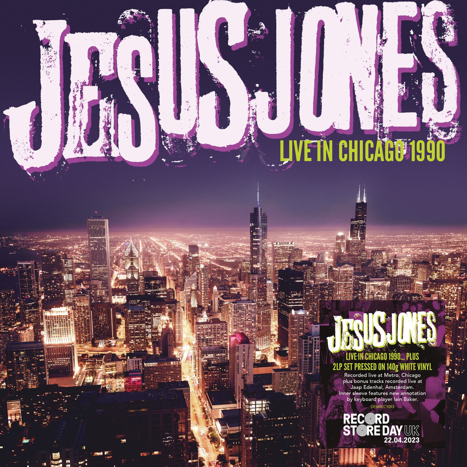 Jesus Jones - Live In Chicago 1990 - Limited 140 2xLP (White Vinyl)